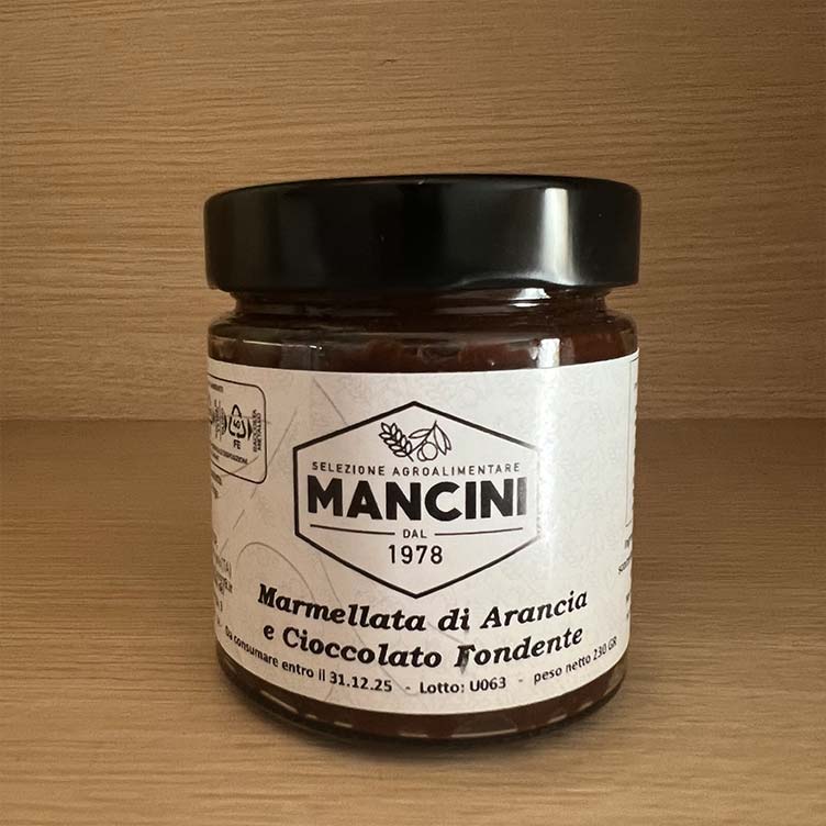 Marmellata di arancia e cioccolato fondente