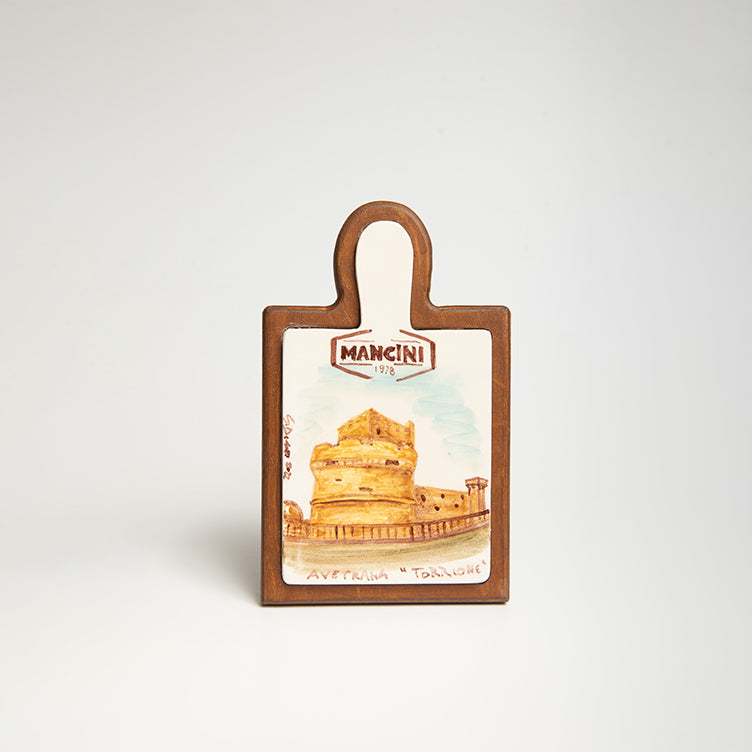 Tagliere in legno e ceramica handmade