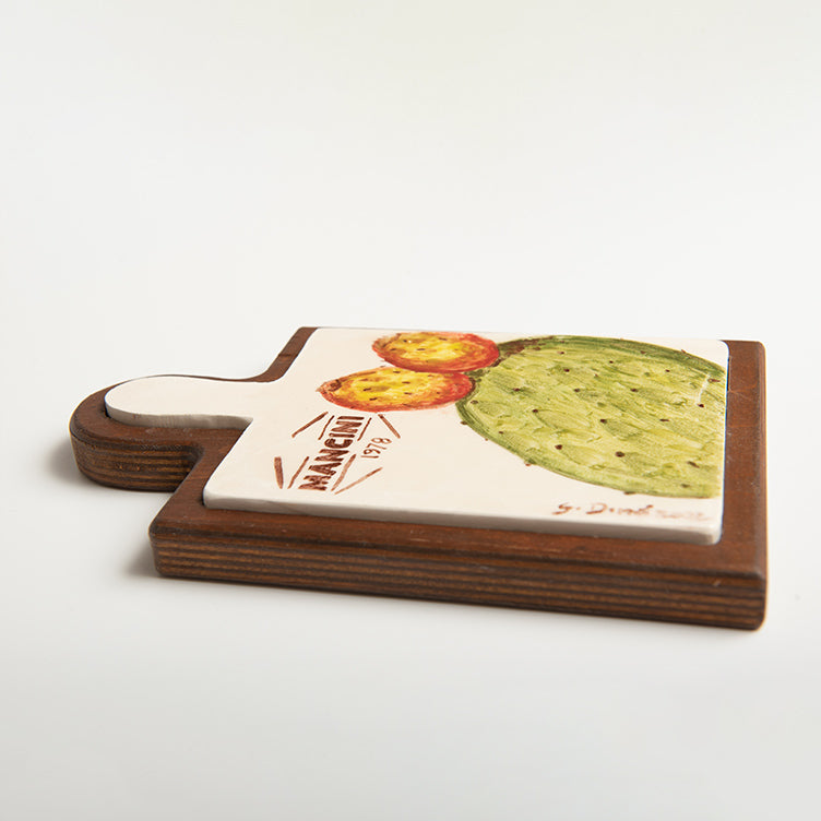 Tagliere in legno e ceramica handmade