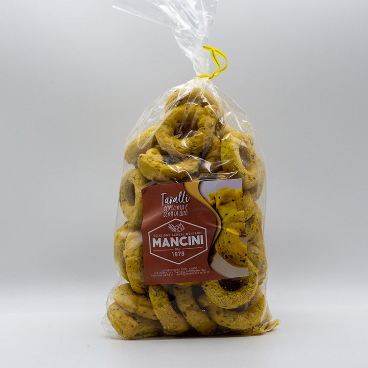 Taralli curcuma e semi di lino