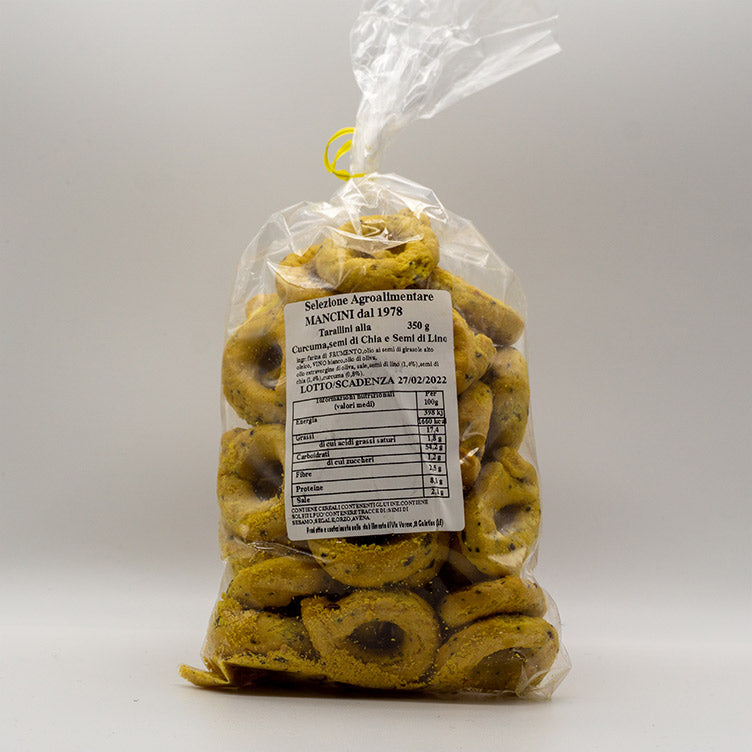 Taralli curcuma e semi di lino