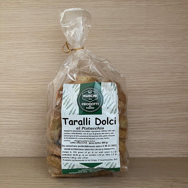 Taralli dolci al pistacchio