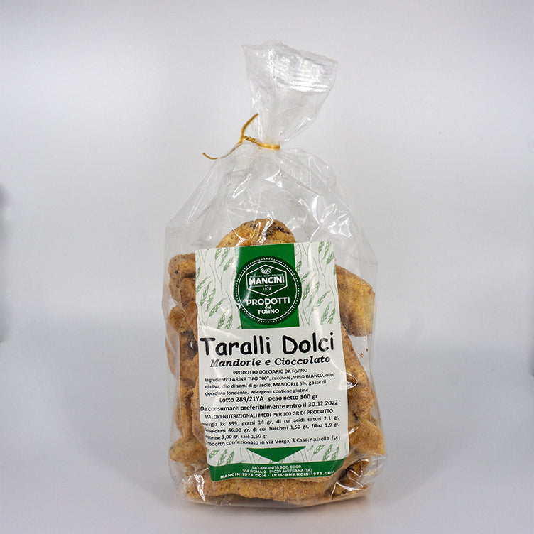 Taralli dolci mandorle e cioccolato