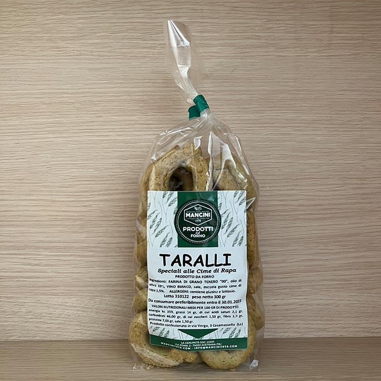 Taralli speciali cime di rapa